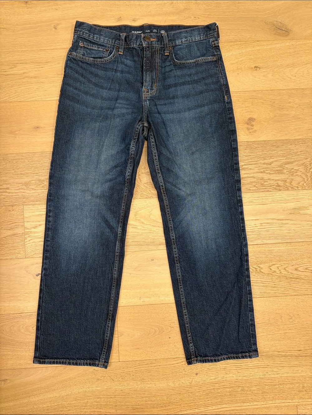 Old Navy Men's Straight Jeans in Dark Blue Wash 33x30